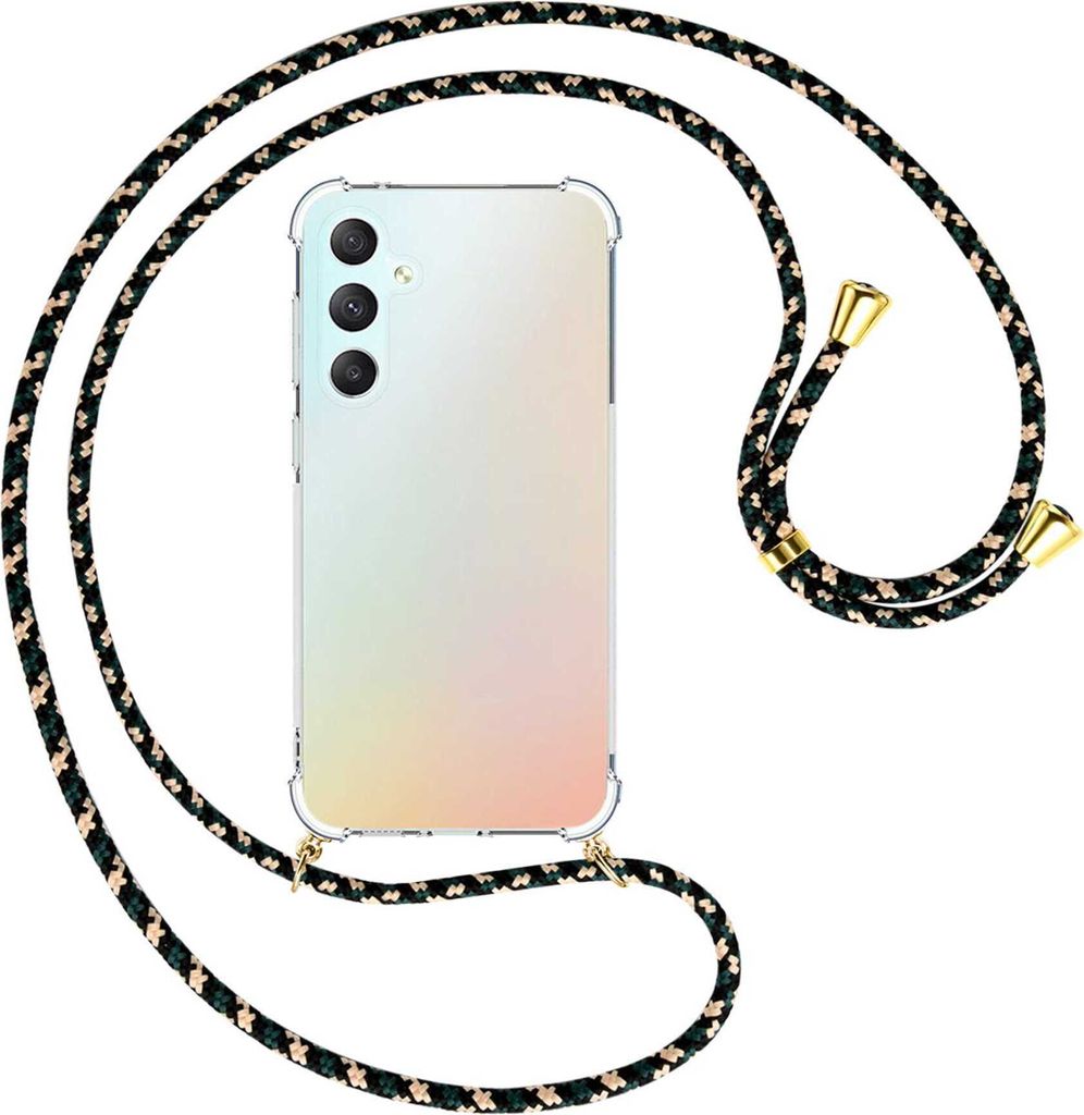 Handykette Backcover-Schutzhülle mit Band (Metall goldfarben) für Samsung Galaxy S23 FE (6.4'') - camouflage