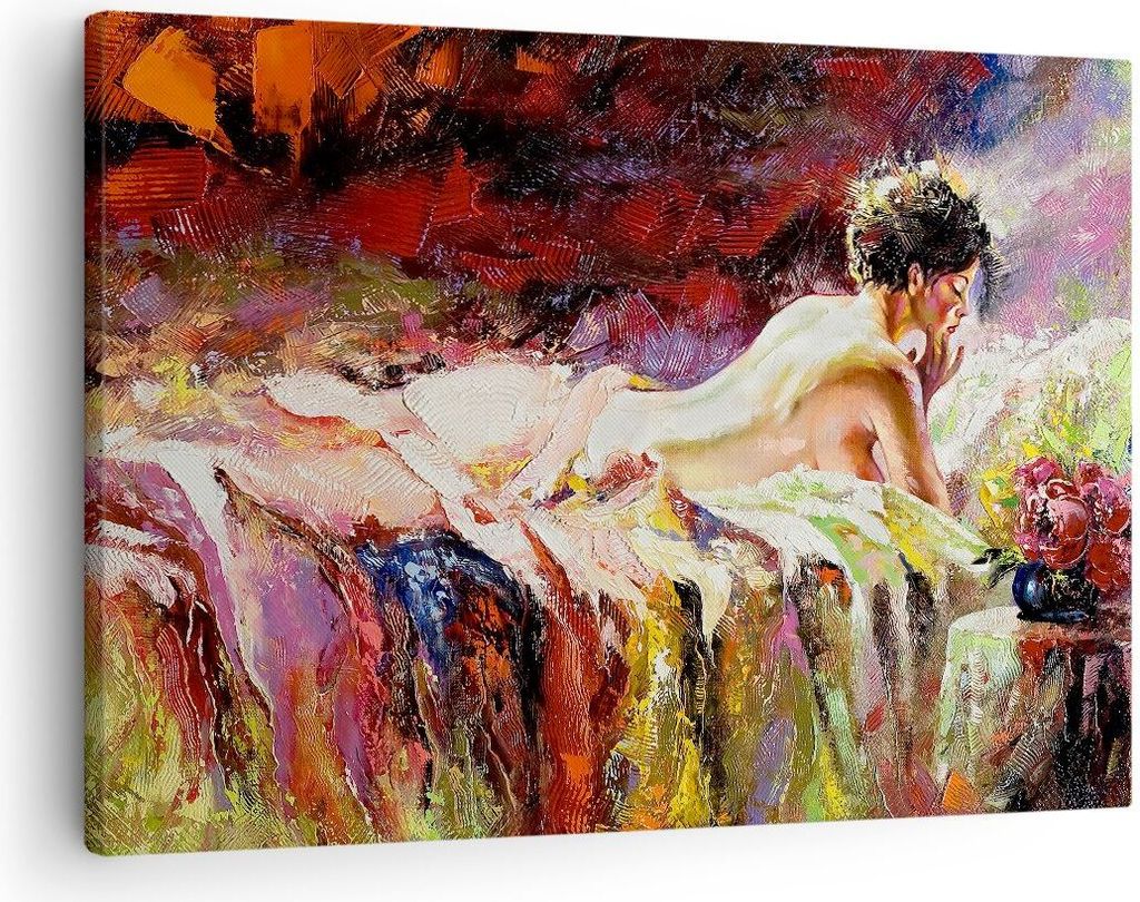 Bild auf Leinwand - Leinwandbild - Frau Modell - 70x50cm - Produktbild 