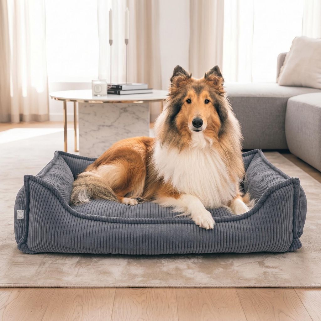 4L Textil HUGO Orthopädisches Hundebett aus Cord Produktbild 