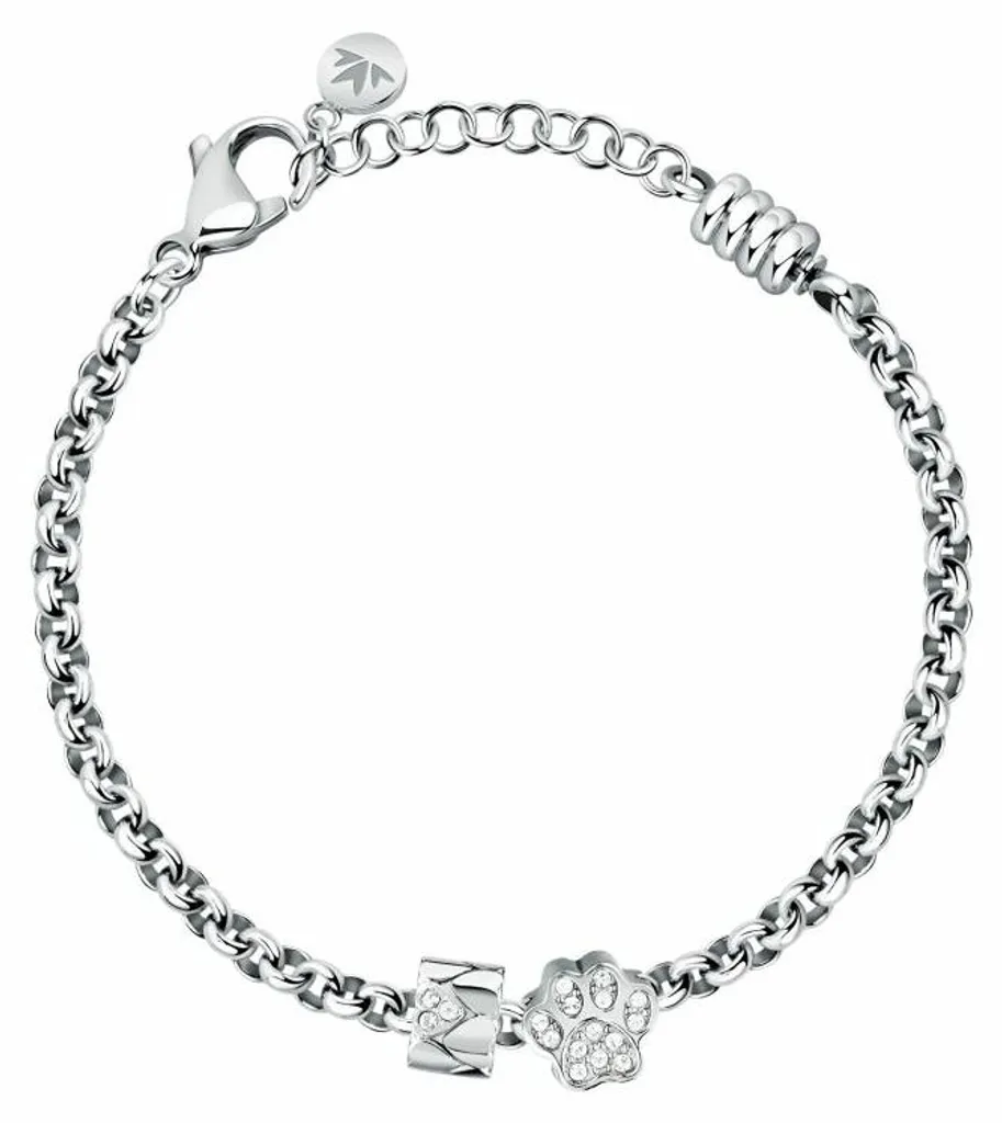 Bracelet gourmette femme en acier argenté - Modèle Drops chic SCZ1419