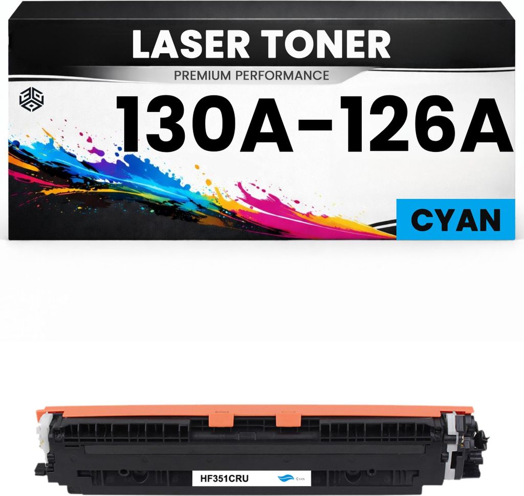 2 x Toner 130A / 126A Cyan für HP kompatibel CF351A CE311A Premium Alternative LaserJet Pro 100 Color MFP M175A/175NW/176/275 CP 1025 1025NW M175NW
