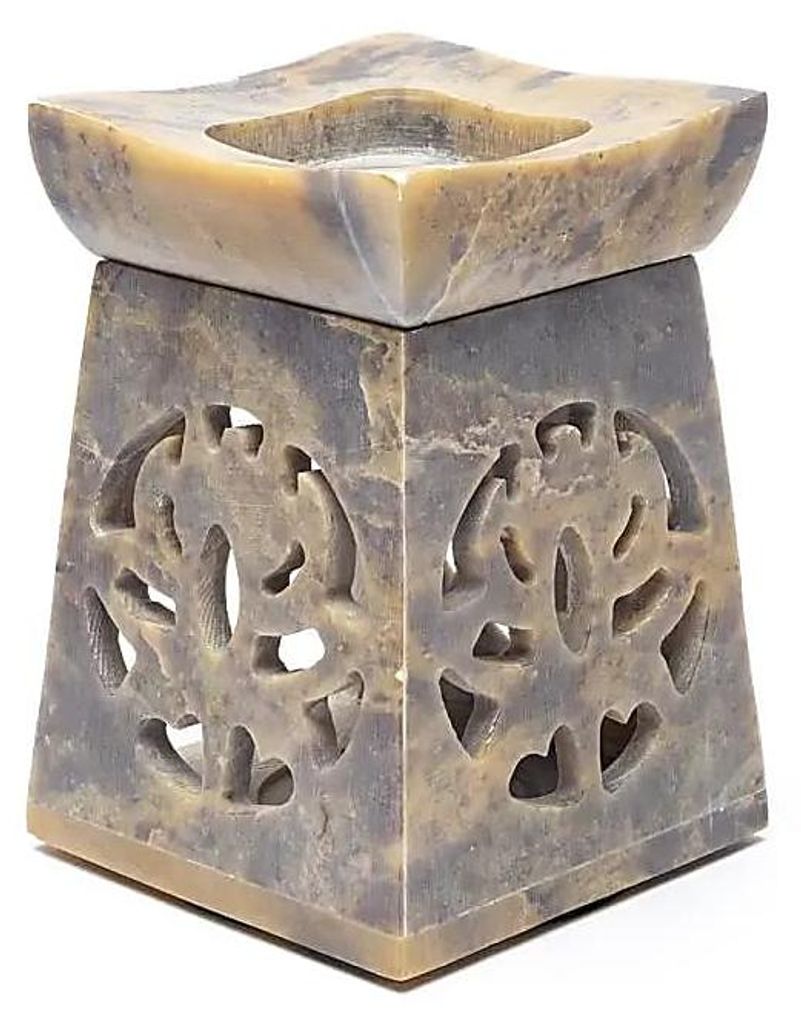 Ölbrenner Lotus heller Speckstein – 11 x 8 cm