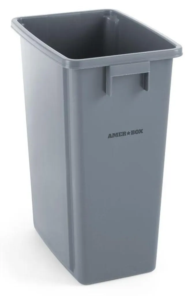 Poubelle Haute Résistance 60 Litres AmerBox avec Design Slim Gris Clair