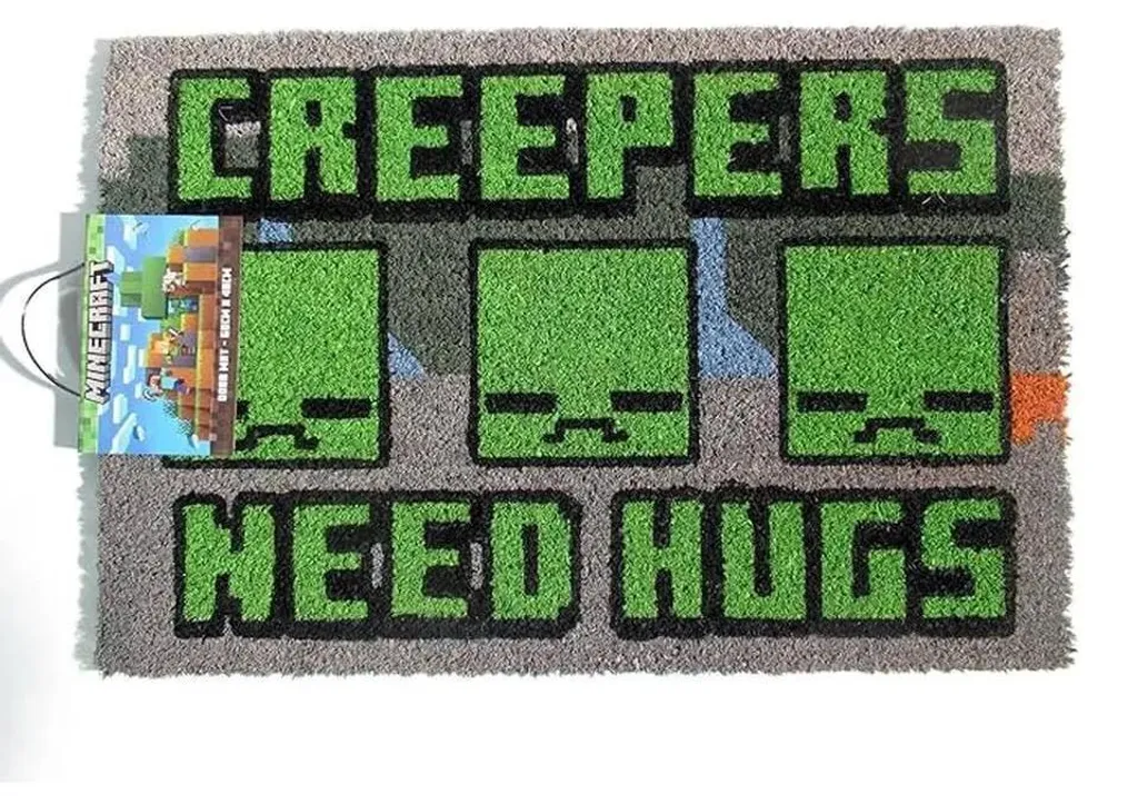 Tapis d'entrée Minecraft Anti-Poussière 60x40 cm - Stop Saleté Creepers