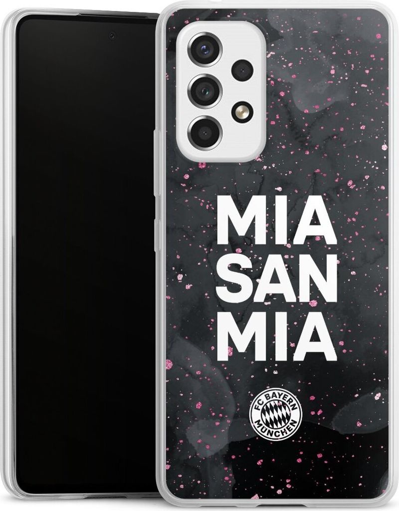 DeinDesign Slim Hülle für Samsung Galaxy A53 5G Silikon Case Ultra Dünn Handyhülle FC Bayern München Mia San Mia Girl Style