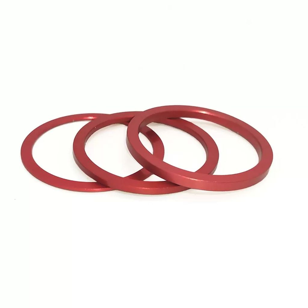 windmeile | Bottom Bracket Spacer Set Rot, Tretlager-Distanzstück Set, für Bafang BBS01/02/HD, E-Bike, Pedelec