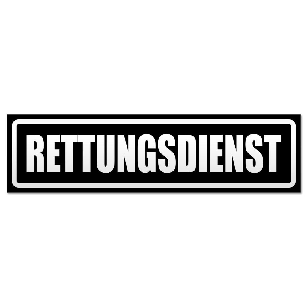 Rettungsdienst invertiert Magnetschild Schild magnetisch