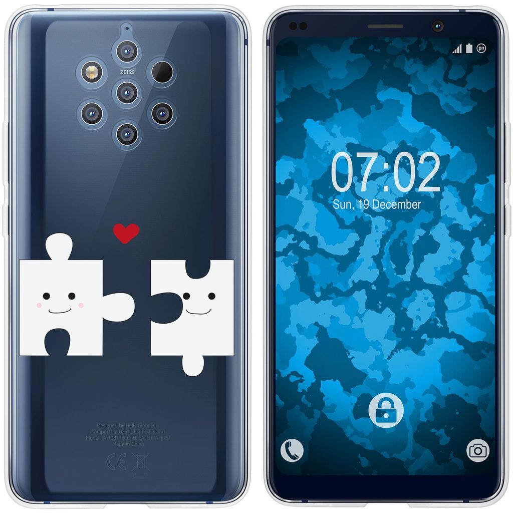 PhoneNatic Case kompatibel mit Nokia 9 PureView Silikon-Hülle in Love Beziehung M1