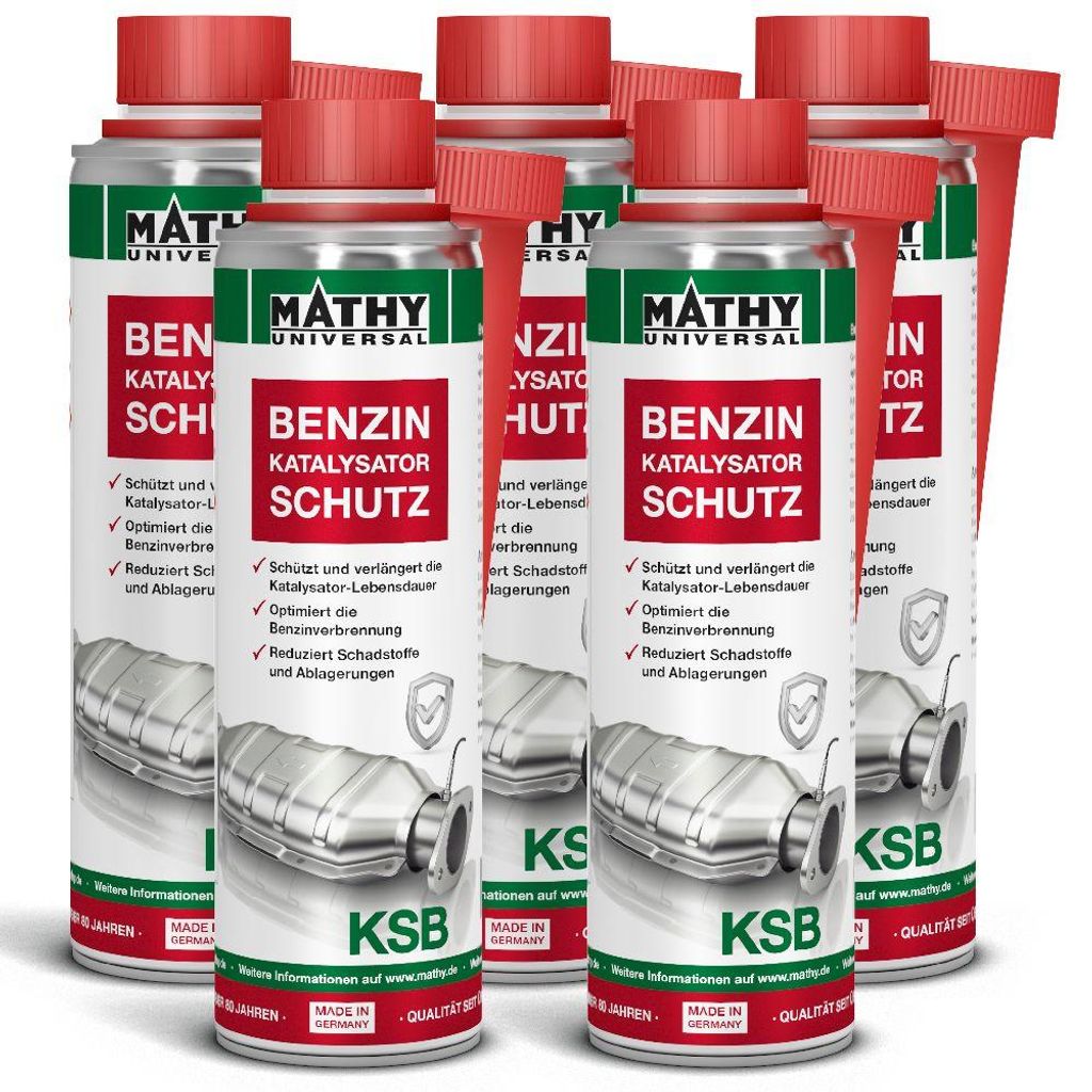 MATHY-KSB Katalysator-Schutz Benzin 5 x 250 ml - Benzin-Additiv für Katalysator & Abgassystem