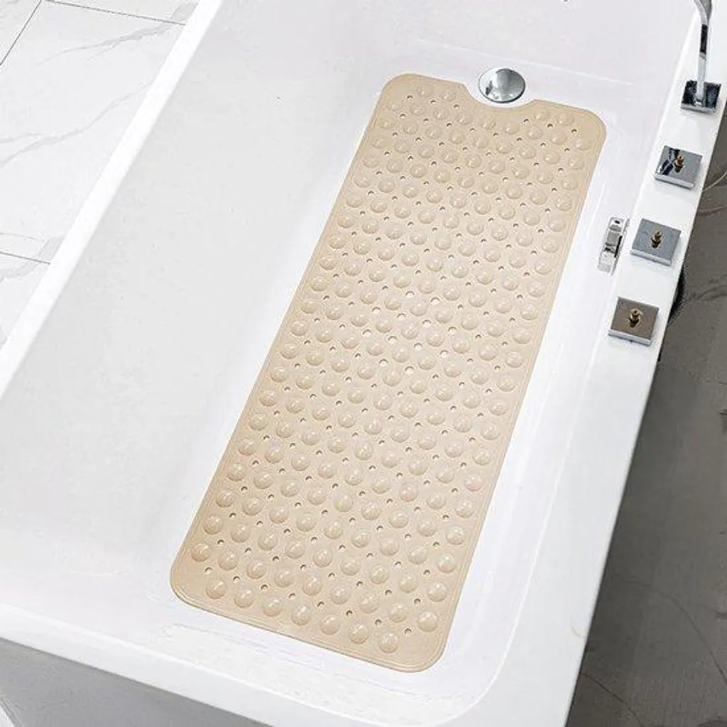 Tapis de bain antidérapant kaki 100x40 cm - Modèle Soft-Grip Série XL