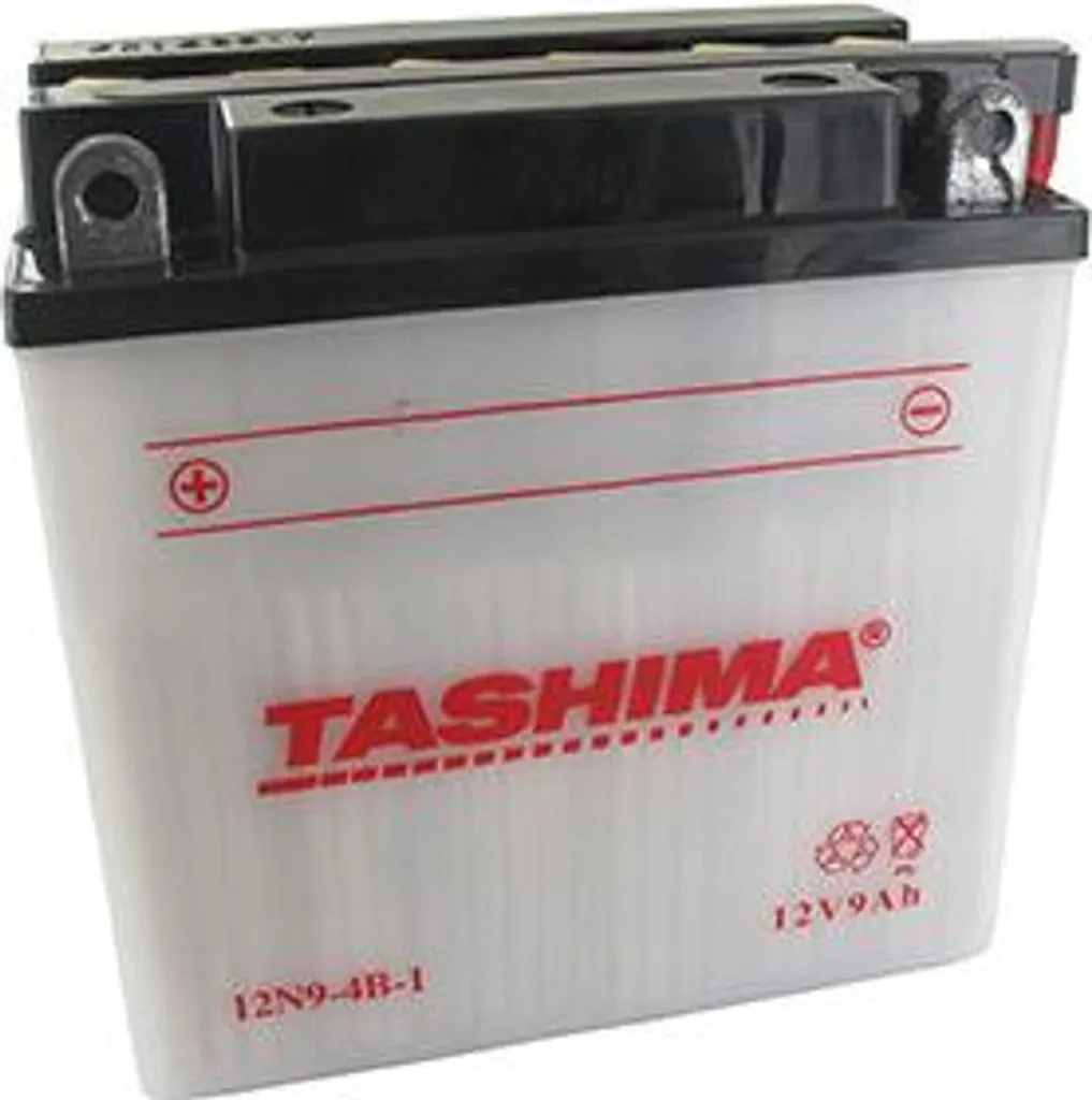 Batterie Moto 12V 9Ah Tashima Type Conventionnelle avec Pack d'Acide