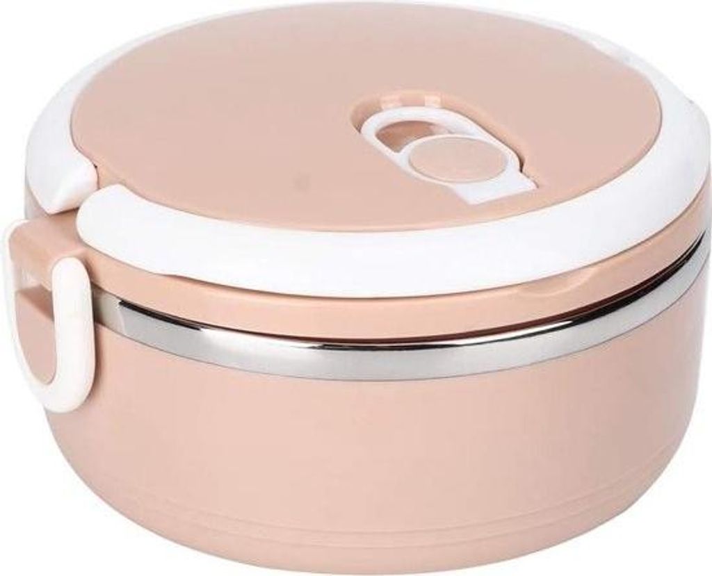 Lunchbox aus Edelstahl – Lunchbox für Reisnudeln – Isolierte Lebensmittelaufbewahrung – Sicherheitsschnallen – Luftloch – Ergonomischer ...