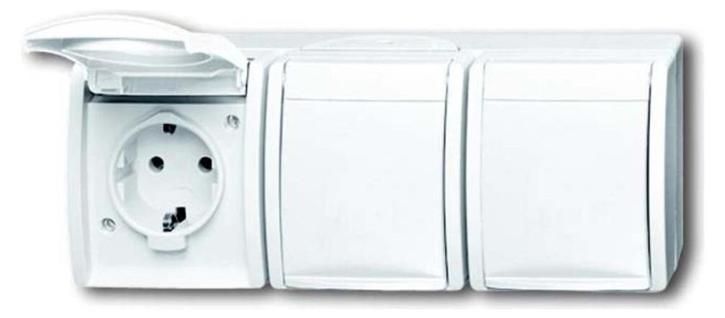 Busch-Jaeger 2084-0-0712, CEE 7/3, 2P+E, Weiß, IP44, 250 V, Produktbild 