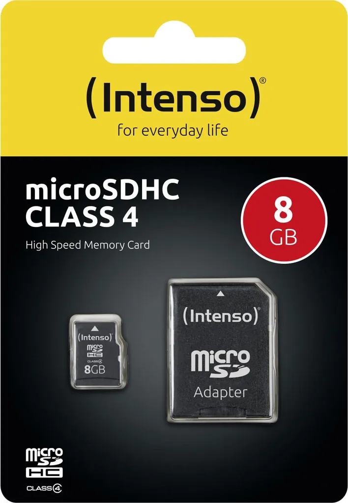 Memoria Micro SD 8GB Intenso - L'Indispensabile per i Tuoi Dati