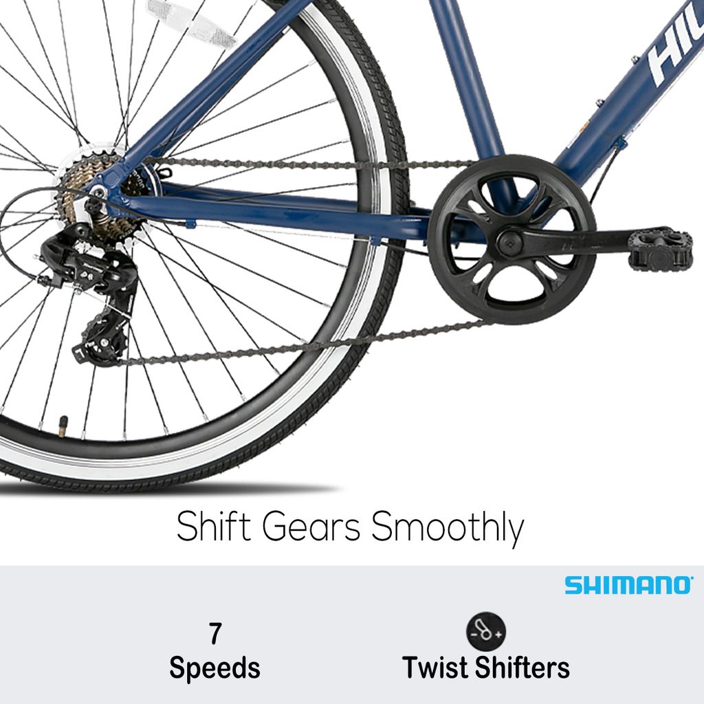 Hiland 700c Cityrad Damenrad Shimano 7 Gang Hybrid Fahrrad Produktbild 5