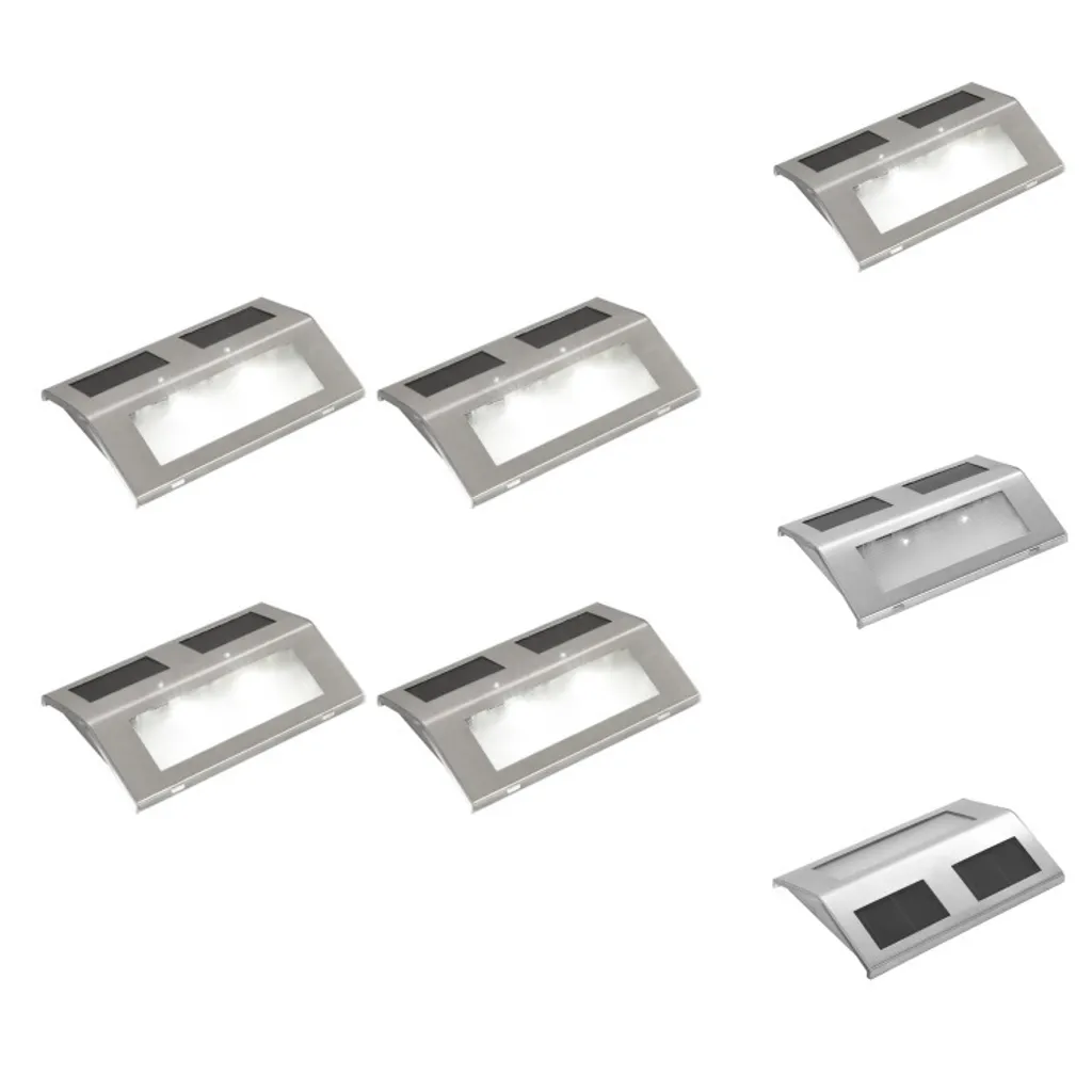 Sécurisez vos Escaliers de Nuit - Lampe Solaire Murale 2 LED Sans Fil x4