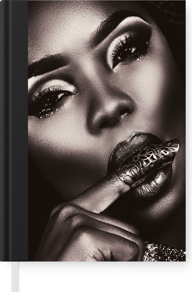 MuchoWow Notizbuch Tagebuch Haushaltsbuch Notebook A5 Frau - Ring - Schmuck - Notizblock - Notizheft - Notebook - Schreibblock - Papier