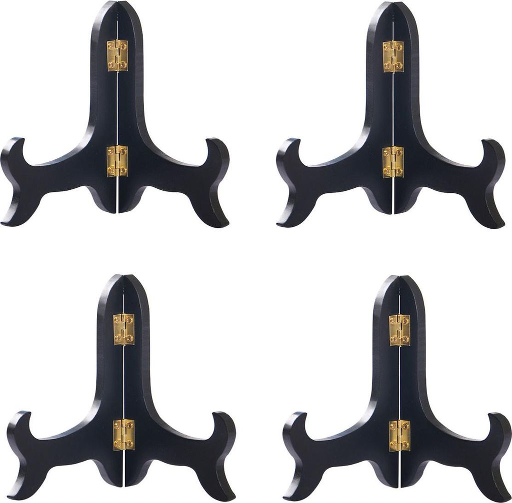 4er-Packung hölzerne Präsentationsständer, Tellerhalter, Staffeleien