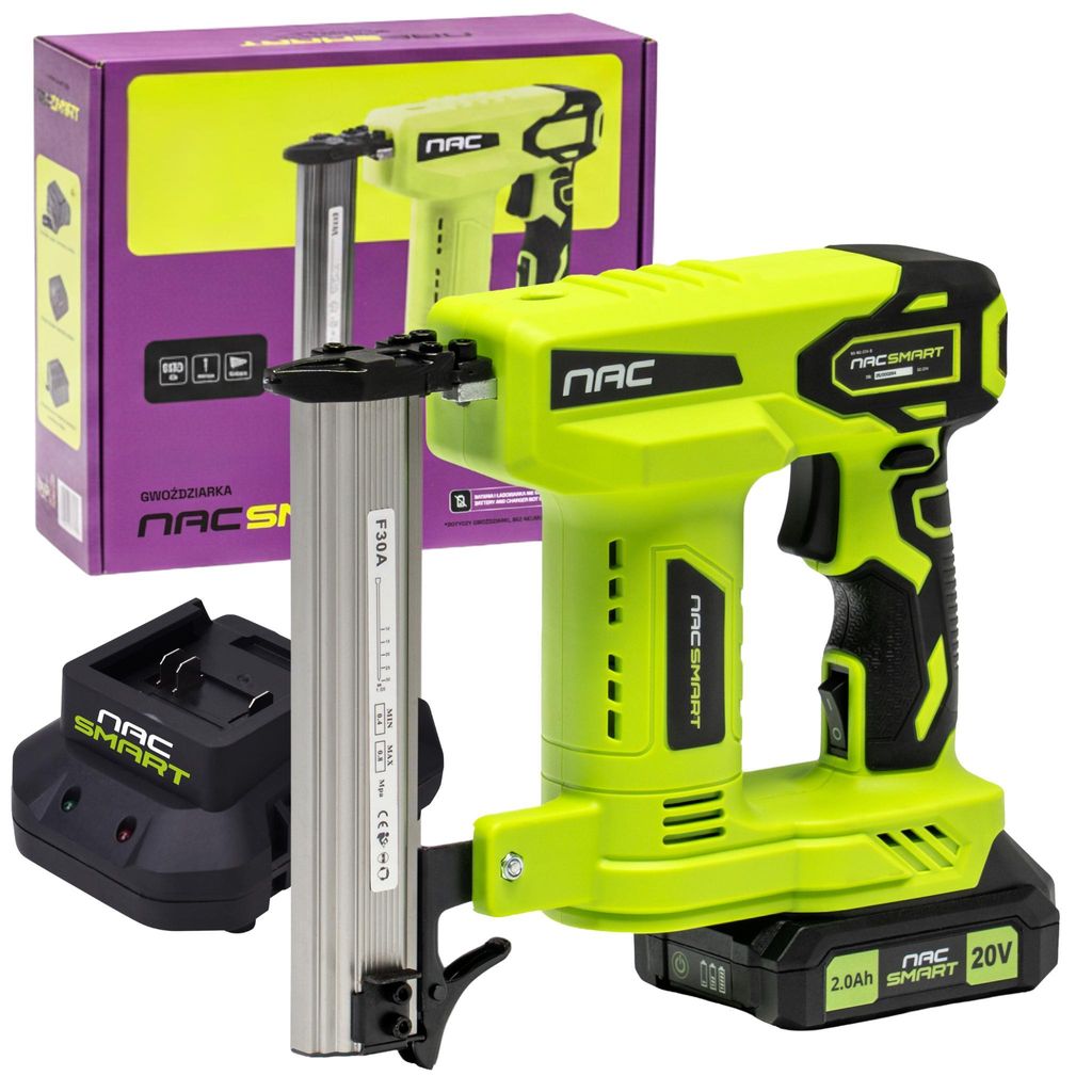 NAC SMART Professional Akku-Nagler BODY 20V Modell NS-NG-20V-B Set mit 1x Akku und Schnellladegerät