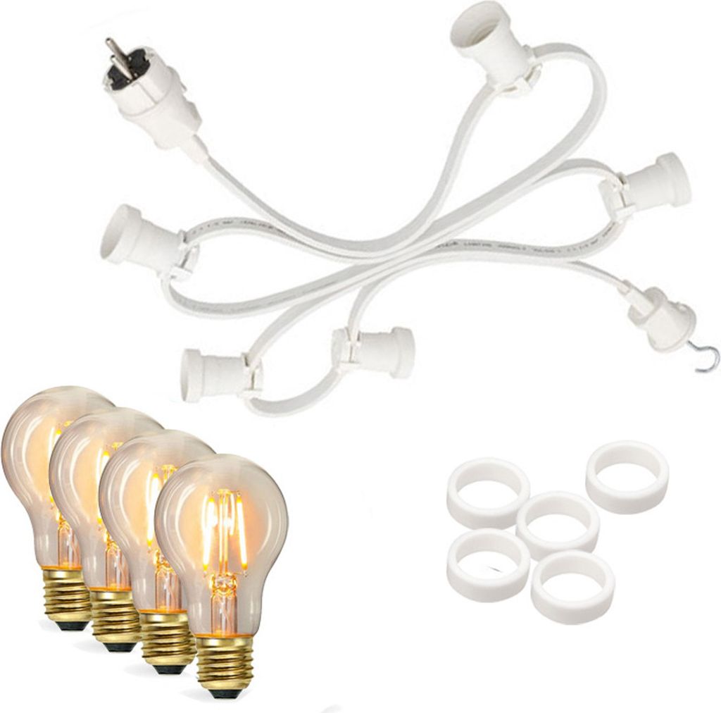 Illu-/Partylichterkette 40m - Außenlichterkette weiß - Germany - 40 dimmbare Leuchtmittel