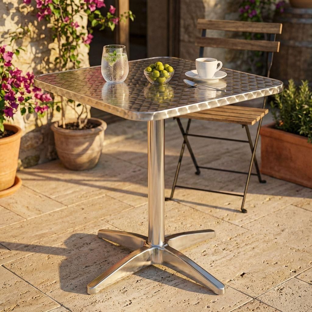 Milani Home - Tavolo Bar Quadrato Fisso A Colonna In Immagine del prodotto 