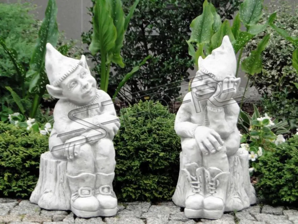 Nain de Jardin S201115 - Statue Décorative en Pierre pour Terrasse