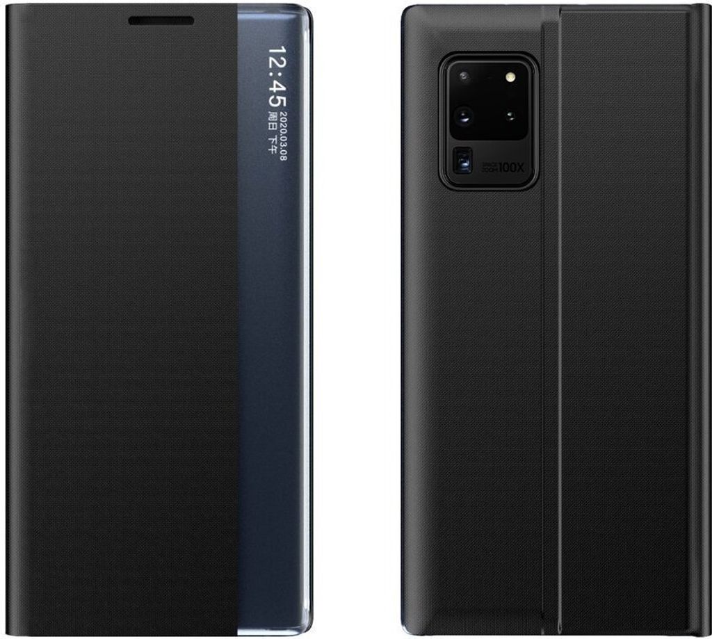 Elegante Bucheröffnungsfall für Huawei P Smart 2021 in Schwarz KP9629
