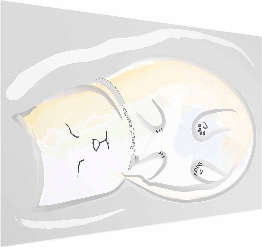 Posterpapier Poster - Sleeping Kitten 60x40 cm Für Kinder e-A-0120-ao-a