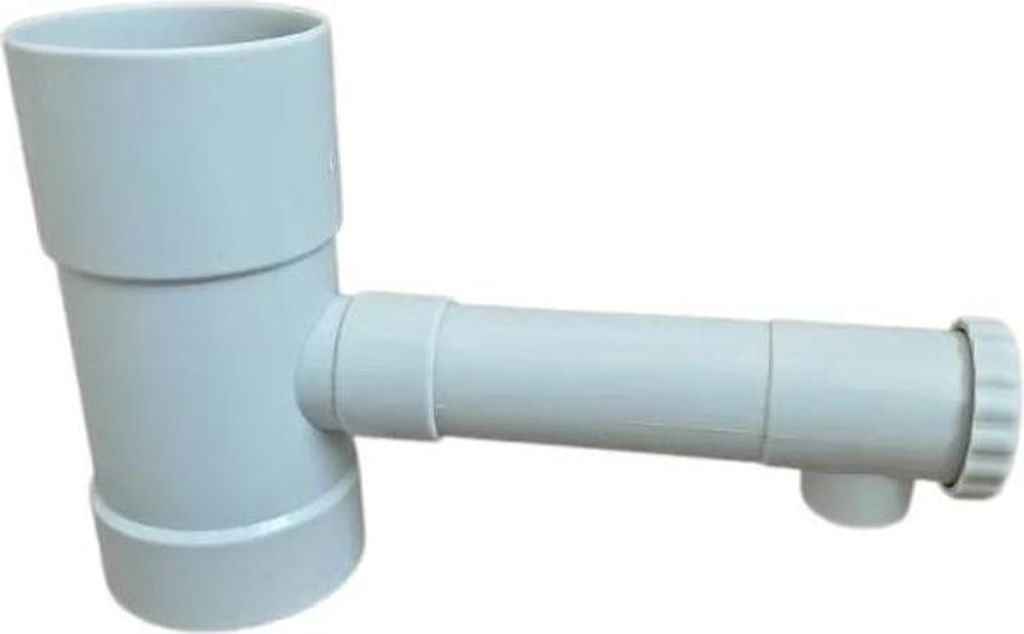 Regenwassersammler mit Ventil 100mm Weiß Produktbild 