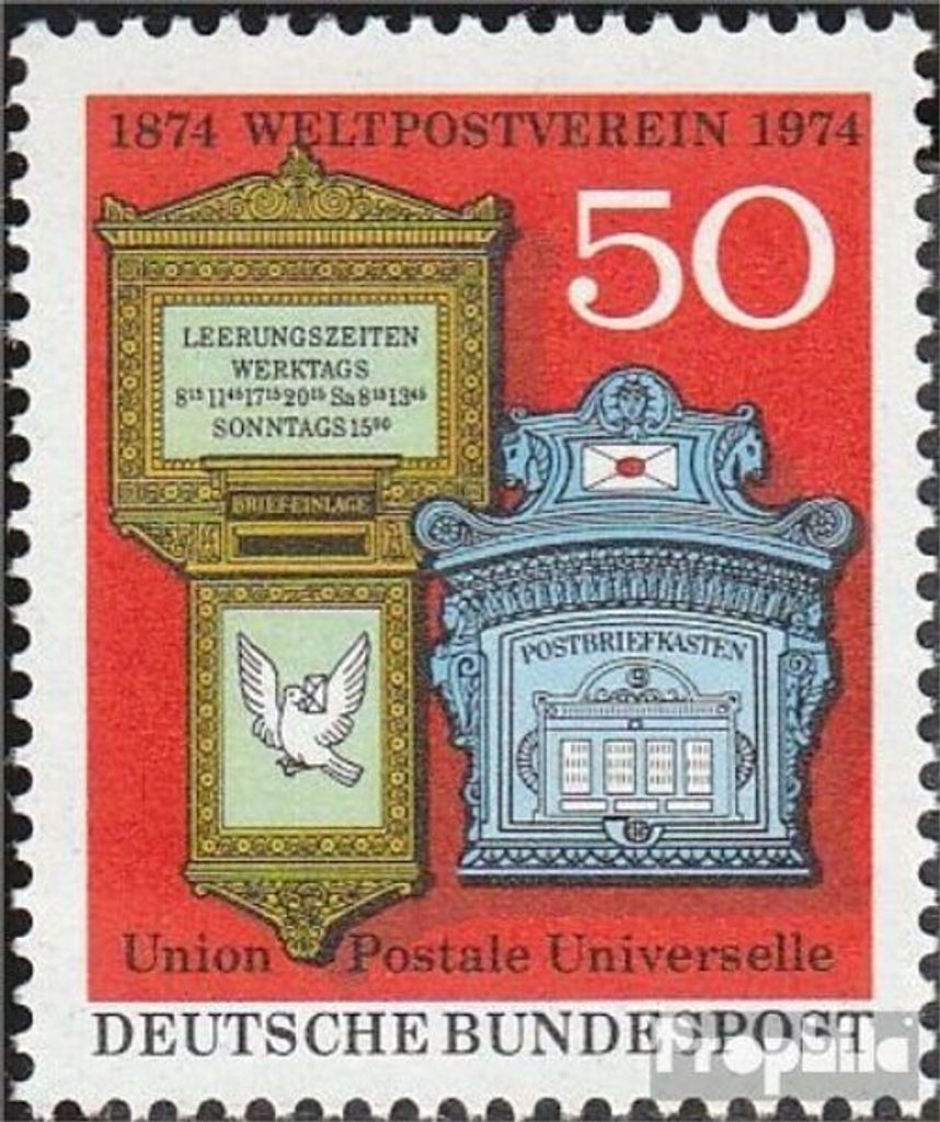 Briefmarken BRD (BR.Deutschland) 1974 Mi 825 (kompl.Ausgabe) postfrisch 100 Jahre Weltpostverein