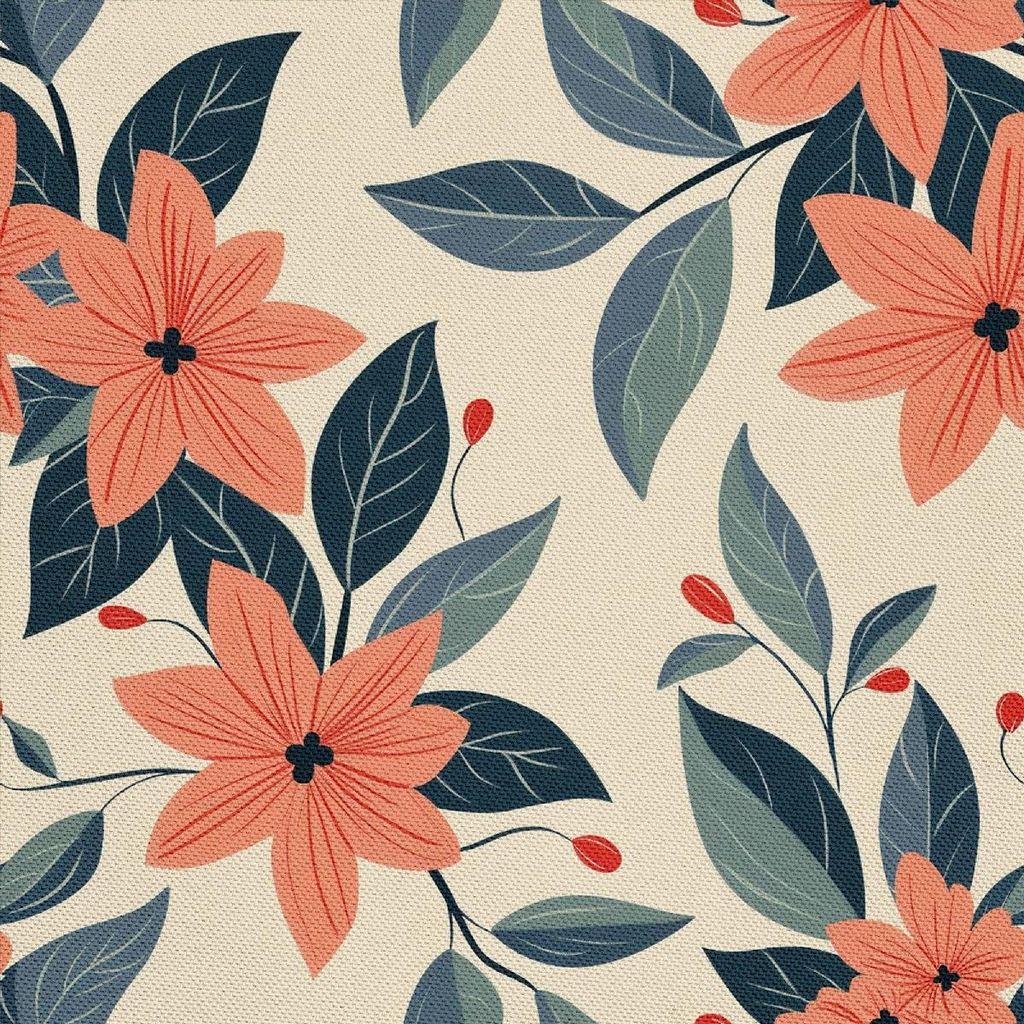 OUTDOOR DEKOSTOFFE OXFORD - Motiv Blumen I DX5143