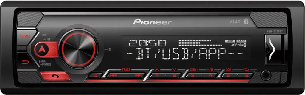 Pioneer MVH-S320BT Autoradio 1DIN Bluetooth Qualità Audio Superiore