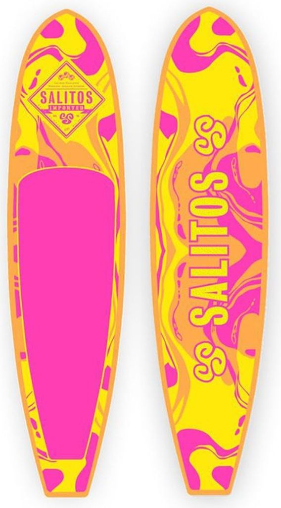 SALITOS Stand-Up-Paddle-Board Pink SUP Komplettset (inkl. Tasche, Doppel-Paddel, Luftpumpe)