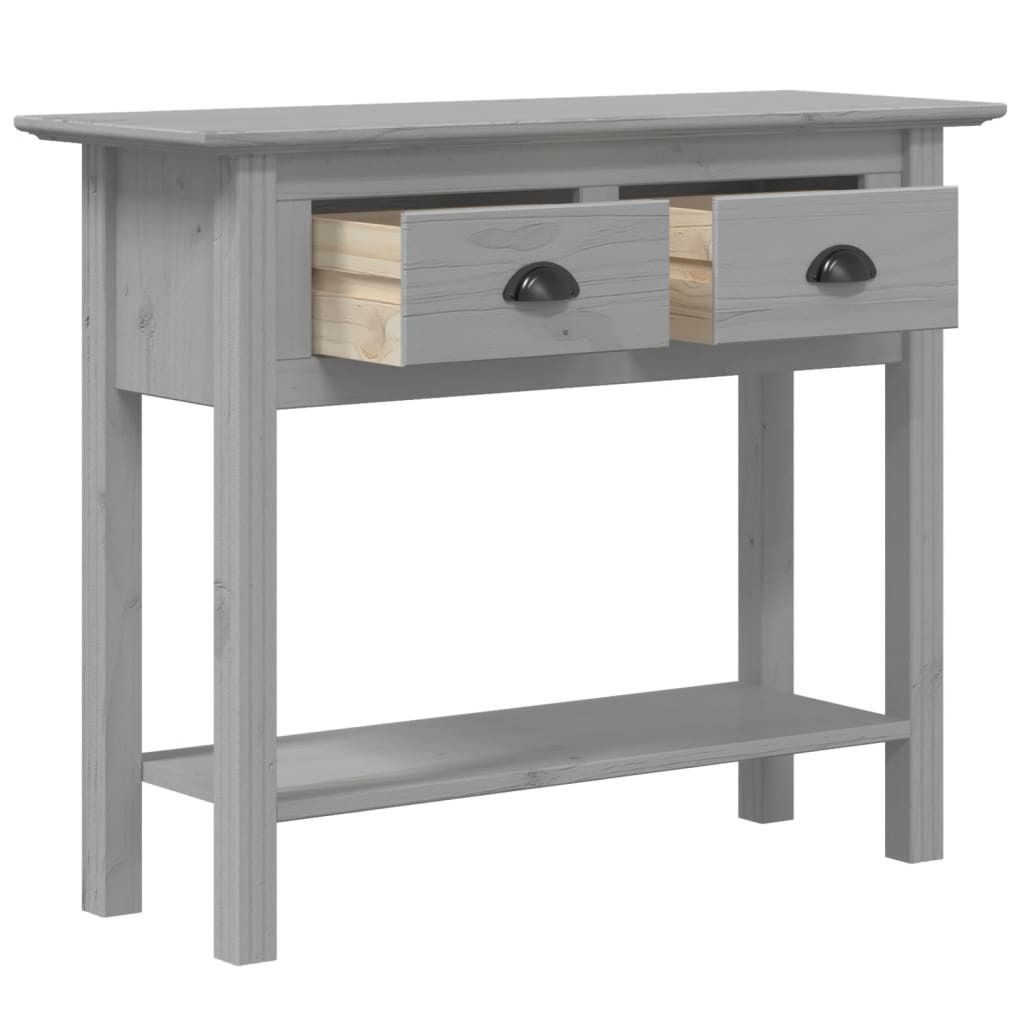 vidaXL Konzolový stolek BODO Grey 91x35x74 cm z masivního Obrázek produktu 