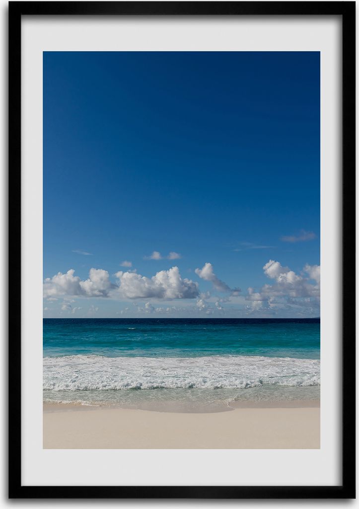 Bild - Bilderrahmen - Foto - 70 cm x 100 cm - MDF - Rahmen - Wandkunst - Tropischer Strand