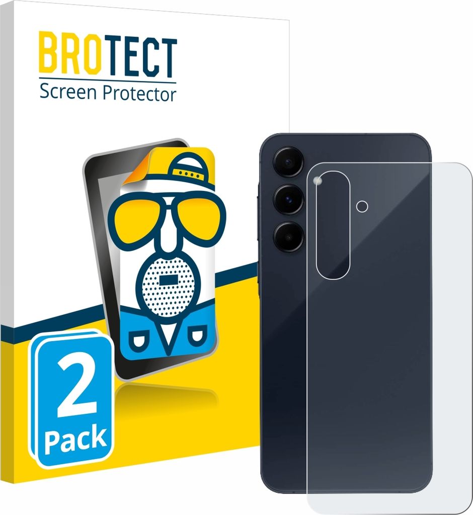 2x BROTECT Schutzfolie für Samsung Galaxy A55 5G (Rückseite) Displayschutz Displayschutzfolie Folie Matt Entspiegelungsfolie