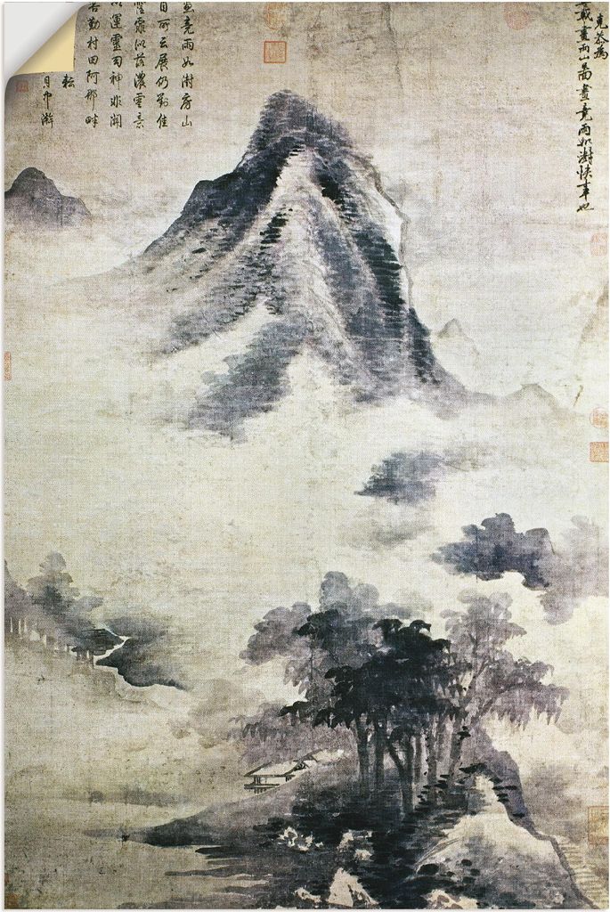 ARTland Wandbild, selbstklebend Landschaft nach dem Regen, 13.-14.JH Größe: 20x30 cm