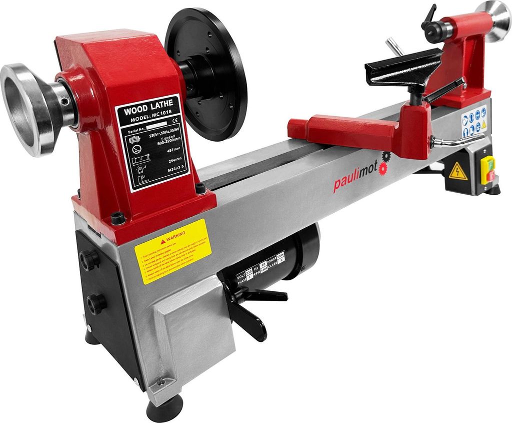 PAULIMOT Drechselbank DM400, 430 mm Spitzenweite, 370 Watt Motor