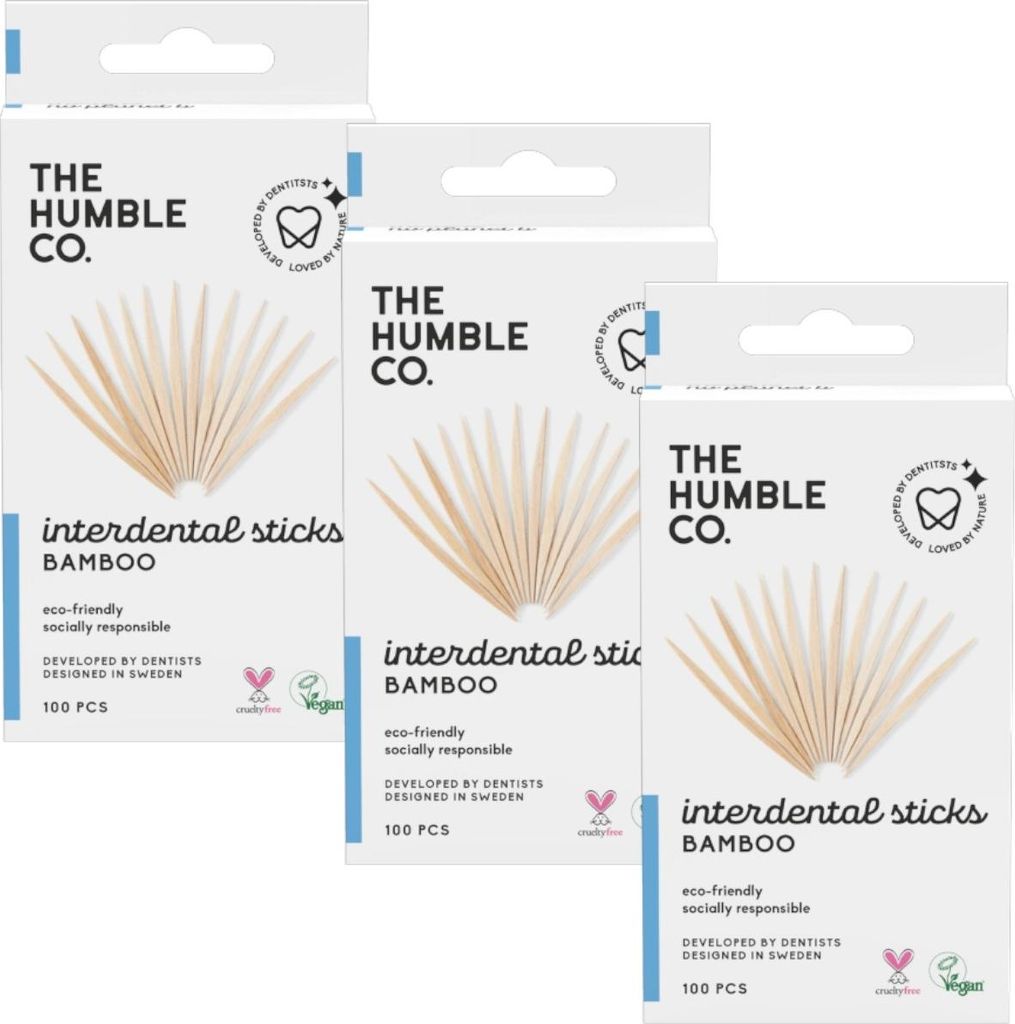 3x Humble Bambus Zahnstocher 100 Stück
