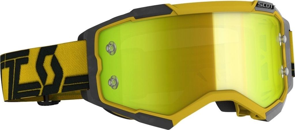 Gogle motocrossowe Scott Fury Chrome, żółto-czarne, jeden Zdjęcie produktu 