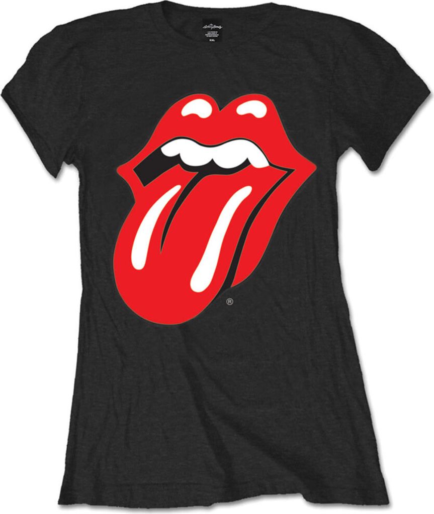 The Rolling Stones - Classic Tongue Damen XX-Großes T-Shirt - Schwarz