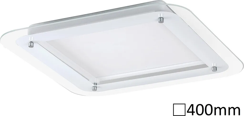 Plafonnier LED bureau et salon 40cm Rabalux Lorna blanc 18W 400x400mm