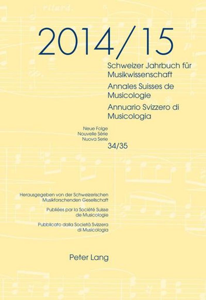 Schweizer Jahrbuch für Musikwissenschaft 34/35