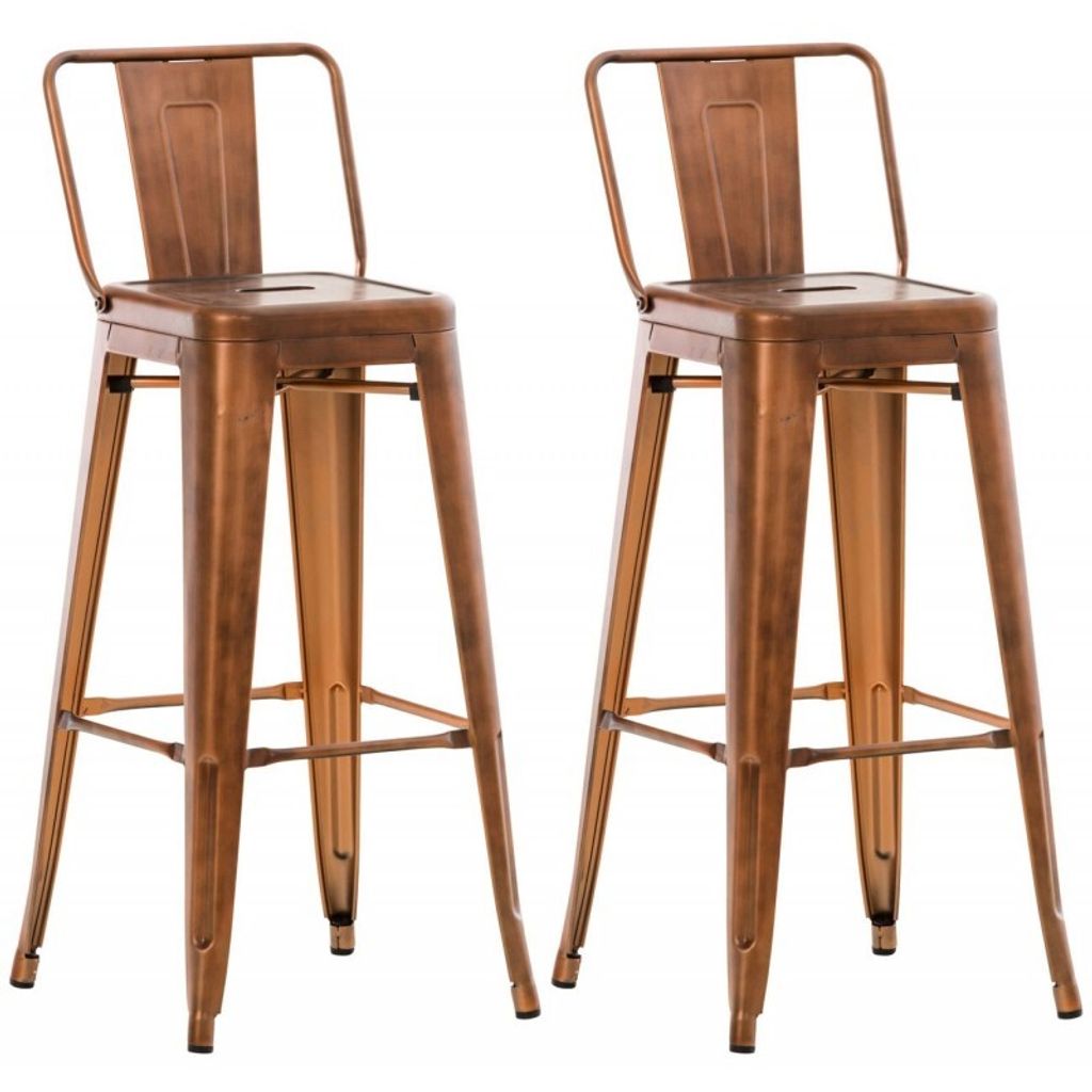 CLP Barhocker 2er Set mit Lehne im Industrial-Look Mason, Produktbild 