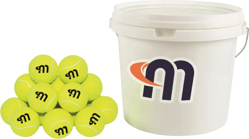 Balles de tennis pour entraînement et panier de balles lot de 48 unités