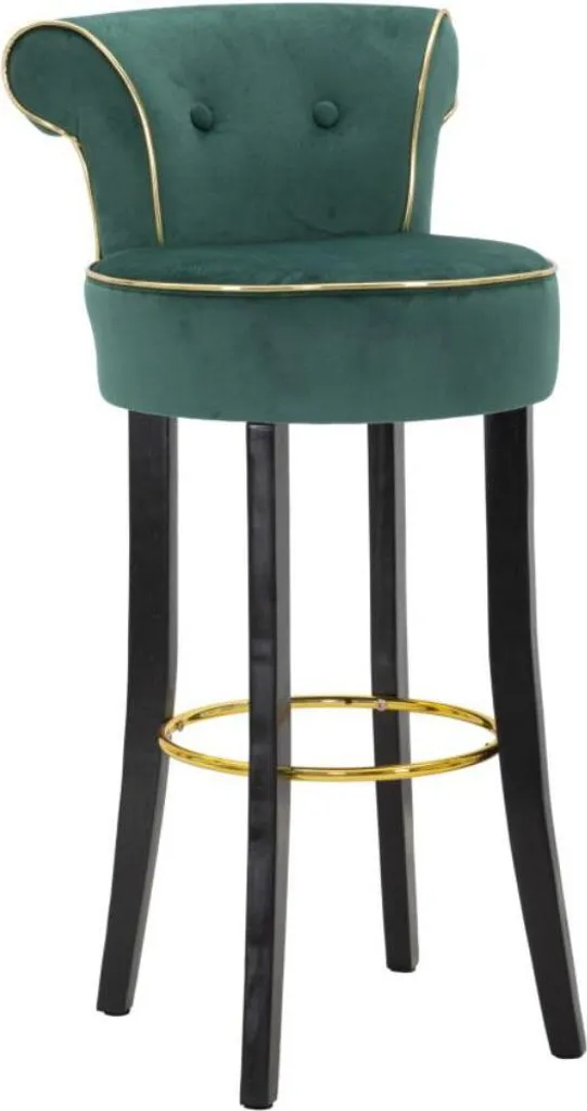 Tabouret de bar FURNLUX Luxy Vert 46cm - Assise Design Ergonomique