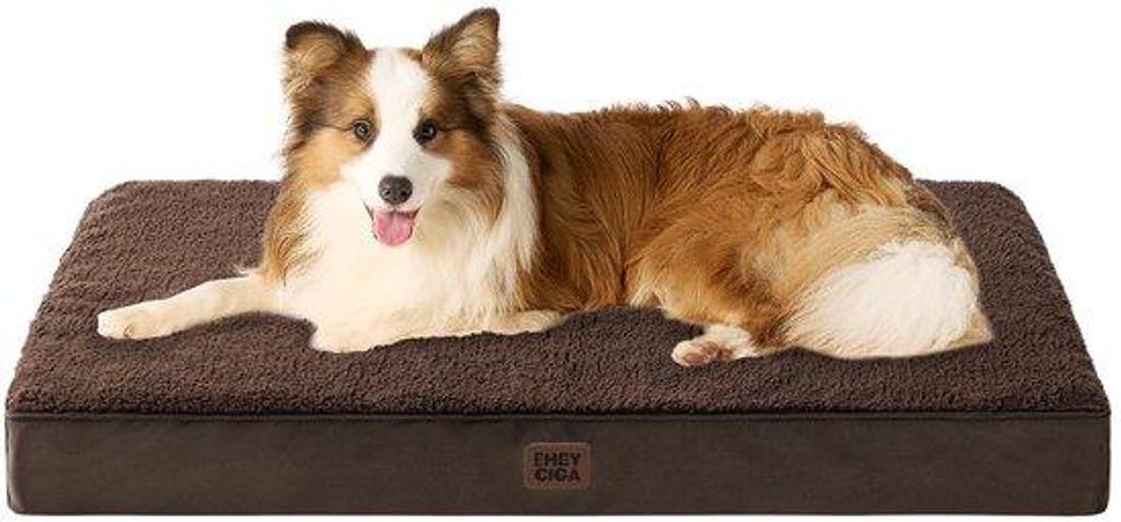 Orthopädisches Hundebett für Große Hunde XL, Waschbar, Weiches Hundekissen, Hundematratze für den Hundebenchesatz, Braun