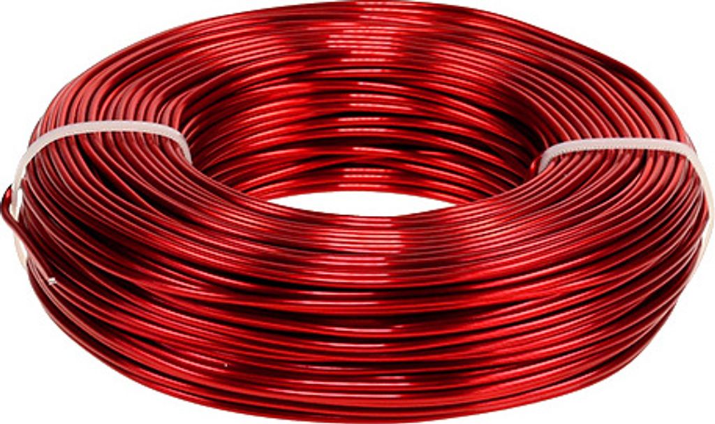 Rotfarbener Aluminiumdraht Ø2mm, 60m, Basteldraht 500g für DIY Projekte, Dekorationen und Schmuckherstellung