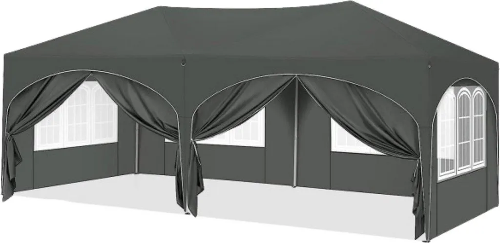 Pavillon de jardin pliable 3x6m imperméable pour réception et réception