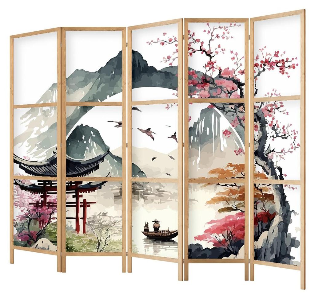 framed concept - Paravent Raumteiler aus Holz 225x172 cm, Produktbild 
